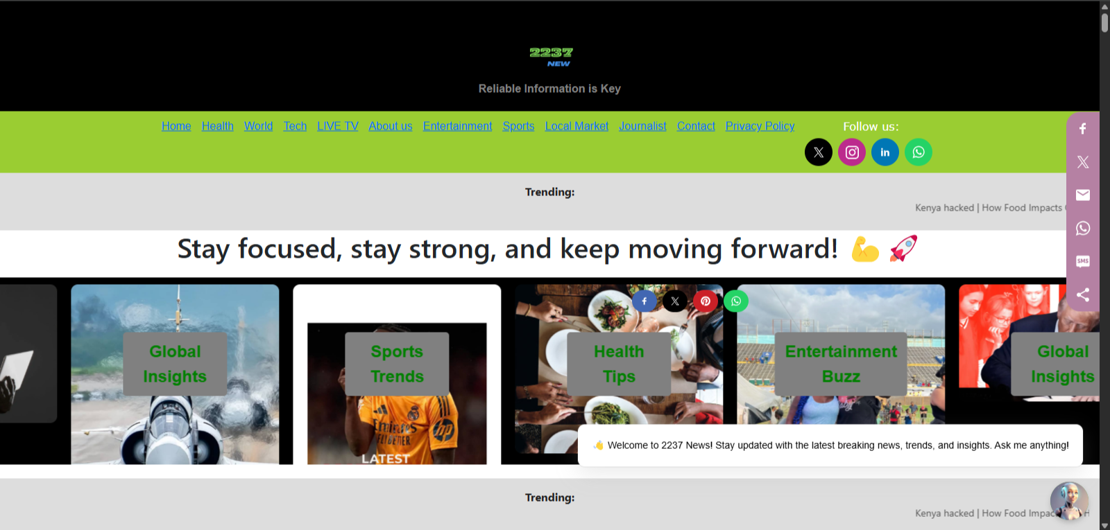 2237 News Website Screenshot